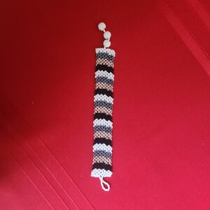 Black and White Beaded Bracelet